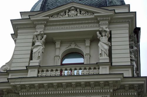 Skulptūra, Balkonas, Langas, Architektūra, Piotrkowska Gatvė, Pastatas