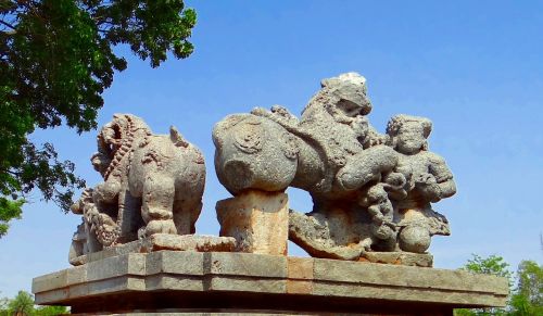 Skulptūra, Šventykla, Hindu, Halebidu, Hoysala Architektūra, Religija, Halebeedu, Hassan, Karnataka, Indija