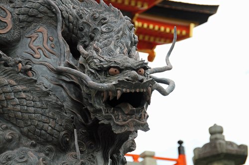 Skulptūra,  Drakonas,  Japonijos,  Statula