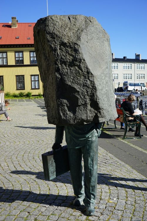Skulptūra, Be Galvos, Akmuo, Reikjavikas, Meno Kūriniai, Iceland