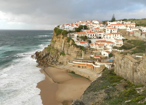 Jūra, Azenhas Do Mar, Sintra, Portugal, Uolos, Vaizdingas
