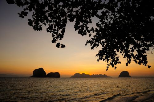 Jūra, Saulėtekis, Saulė, Smėlis, Trang, Tailandas