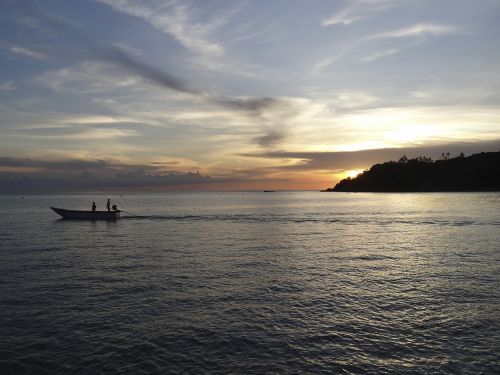 Jūra, Tailandas, Saulėlydis