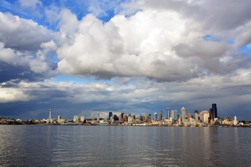 Seattle, Panorama, Miesto, Miesto Panorama, Architektūra, Kraštovaizdis, Šiaurės Vakarai, Seattle Skyline