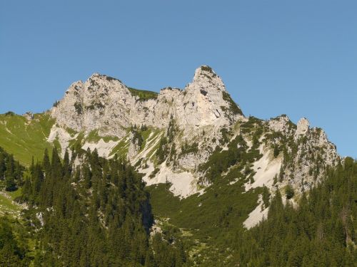 Sebenspitze, Kalnas, Alpių, Tannheim, Žygis, Rokas