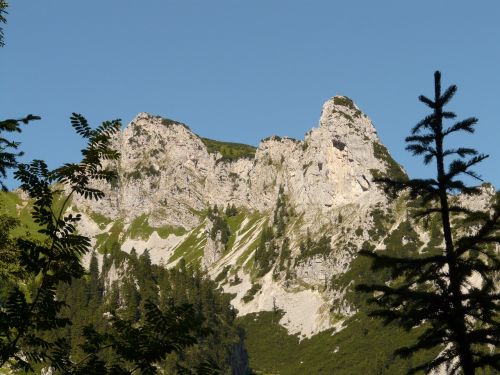 Sebenspitze, Kalnas, Alpių, Tannheim, Žygis, Rokas