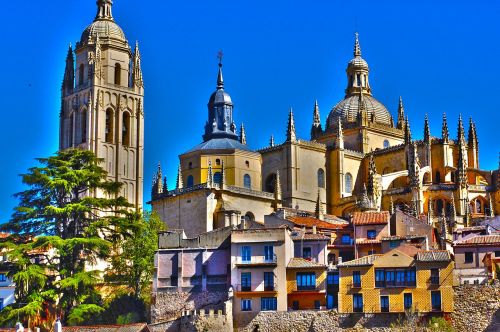Segovia, Katedra, Paminklas, Miestas, Architektūra, Ispanija, Turizmas, Paveldas, Fasadas, Akmuo, Castilla, Istorinis