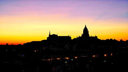 Segovia, Saulėlydis, Žibintai, Dangus, Profilis