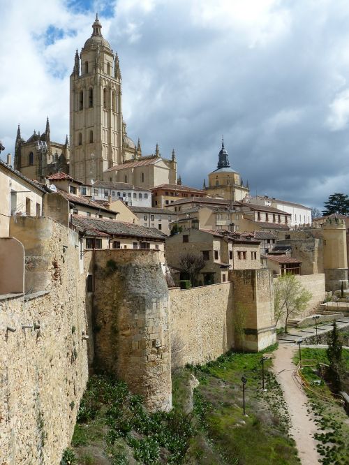Segovia, Ispanija, Kastilija, Katedra, Bažnyčia, Gotika, Senamiestis, Istoriškai, Siena, Miesto Siena, Viduramžiai, Pastatas, Unesco, Istorinis Miesto Centras, Unesco Pasaulio Paveldo Vieta, Pasaulinis Paveldas