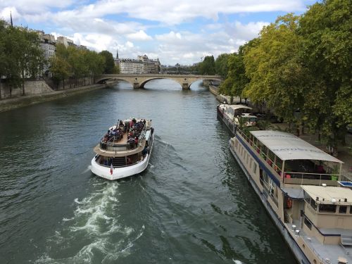 Seine, Upė, Paris, Valtis, France