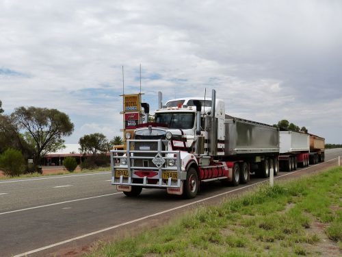 Puspriekabės, Sunkvežimis, Kelias, Priekabos, Transportas, Eismas, Parkas, Australia, Outback