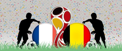Pusfinaliai,  World Cup 2018,  Rusija,  Belgija,  Prancūzija,  Pasaulio Čempionatas,  Futbolas,  Sportas,  Nemokama Iliustracijos
