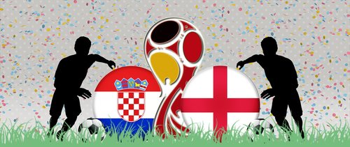 Pusfinaliai,  World Cup 2018,  Rusija,  Kroatija,  Anglija,  Pasaulio Čempionatas,  Futbolas,  Sportas,  Nemokama Iliustracijos