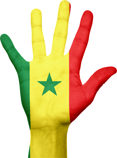 Senegalas, Vėliava, Ranka, Nacionalinis, Pirštai, Patriotinis, Patriotizmas, Senegalas, Afrika