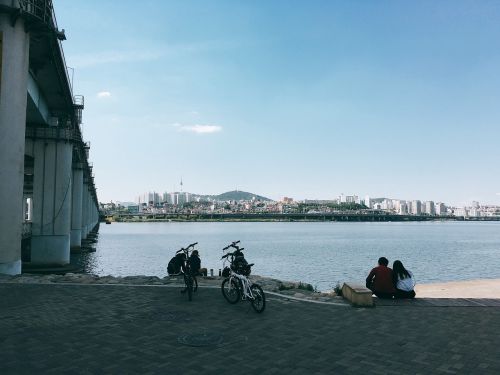 Seulas, Han Upė, Dviratis, Vaikščioti, Tiltas, Peizažas, Išvykimas