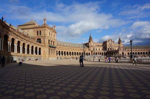 Sevillian, Ispanijos Aikštė, Gotikos Architektūra, Pastatas, Kvadratas, Sevilio Stilius