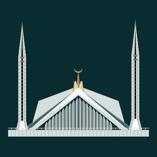 Shah Faisal Masjid,  Islamabadas,  Pakistane,  Margalla Kalvos,  Islamic Architechture,  Saudo Karalius Faisal,  Architektūra,  Mečetė,  Masjid,  Faisal,  Religinis,  Islamo,  Garsus,  Statyba,  Shah,  Nemokama Vektorinė Grafika,  Nemokama Iliustracijos