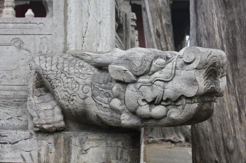 Shandong, Qufu, Kultūra, Paminklai, Miesto Sienos, Raižyti Akmenys, Plytelės, Čiaupas