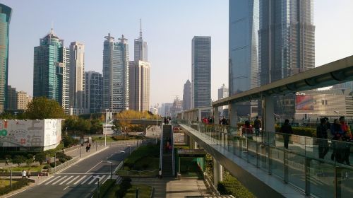Šanchajus, Kinija, Panorama, Pudong, Miestas