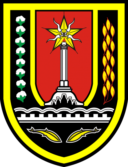 Skydas, Miestas, Antspaudas, Logotipas, Semarangas, Nemokama Vektorinė Grafika