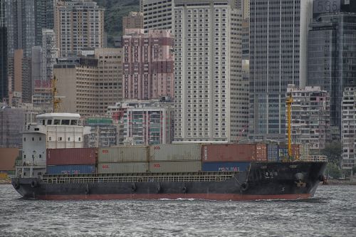 Laivas, Frachtschiff, Konteinerių Laivas, Laivyba, Vanduo, Honkongas, Panorama, Dangoraižis