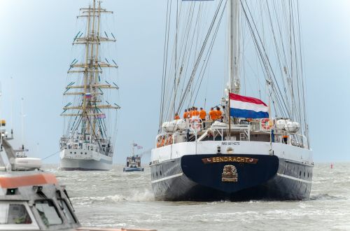 Laivas, Harlingen, De Eendracht, Mir, Buriavimas, Wadden Jūra, Olandų Mokymo Laivas, 2014 M. Ilgosios Laivo Lenktynės, Oranžinė, Buriavimo Jūra Laivas