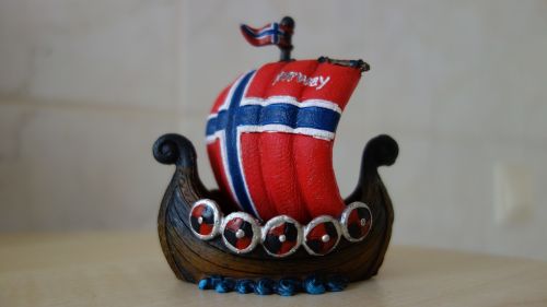 Laivas, Norvegija, Vikingai, Viking, Suvenyrų Dovana, Vėliava