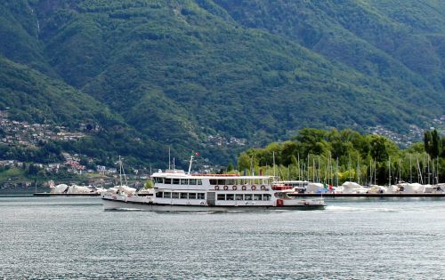 Laivyba, Motorlaivis Milano, Ekskursijos Laivas, Išeiti, Lago Maggiore, Locarno, Ticino, Šveicarija