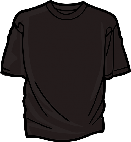 Marškinėliai, T-Shirt, Juoda, Apranga, Nemokama Vektorinė Grafika