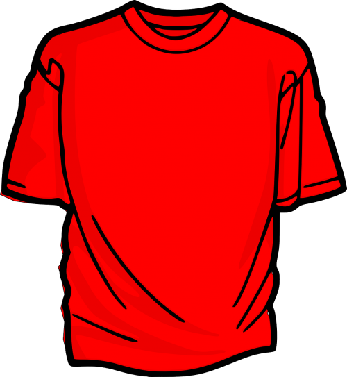 Marškinėliai, T-Shirt, Raudona, Apranga, Nemokama Vektorinė Grafika