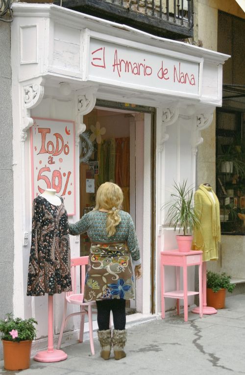 Parduotuvė, Miesto, Apranga, Madride, Vintage, Europa, Verslas