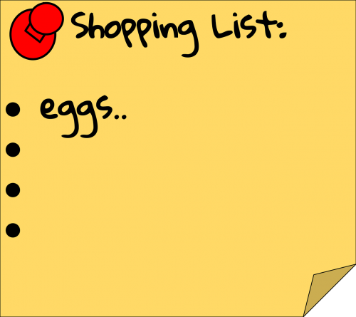 Prekių Sąrašas, Kiaušiniai, Lipdukas, Klipas, Šaldytuvas, Virtuvė, Nemokama Vektorinė Grafika