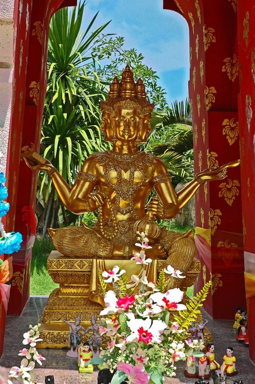 Šventykla, Dievybė, Pattaya, Tailandas