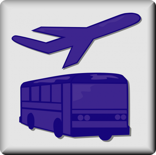Autobusas, Viešbutis, Oro Uostas, Van, Gabenimas, Nemokama Vektorinė Grafika