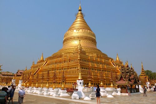 Shwezigon,  Bagan,  Nyaung-U,  Mianmaras,  Birma Šventykla,  Architektūra,  Kelionė,  Religija