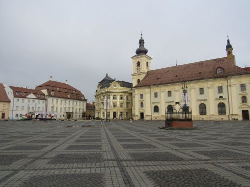 Sibiu, Transilvanija, Romanija, Didelė Rinka, Pastatai, Centras