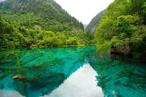 Sichuanas, Jiuzhaigou, Ežeras