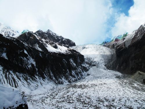 Sichuanas, Luding, Hailuogou, Gongga Kalnas, Ledynas, Sniego Kalnas