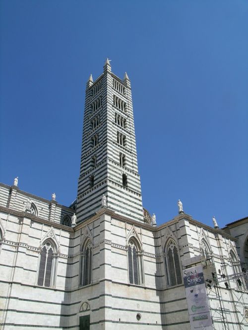 Siena, Toskana, Duomo, Viduramžių Bokštas, Architektūra, Italy, Viduramžiai