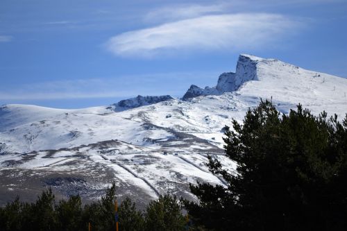 Sierra-Nevada, Granada, Kalnas, Pico-Veleta, Sniegas