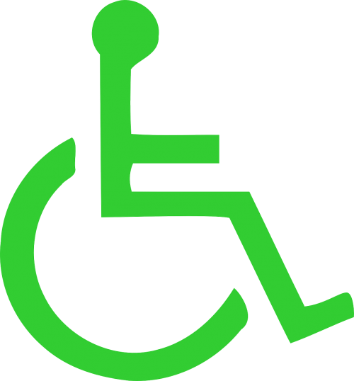 Neįgaliųjų Vežimėlis, Žalias, Simboliai, Neįgalus, Negalia, Negalia, Žmonės, Liga, Atsigavimas, Sveikatos Apsauga, Pacientas, Asmuo, Ligoninė, Medicina, Liemuo Aukštyn, Sėdi, Vyresnysis, Geriatric, Nemokama Vektorinė Grafika