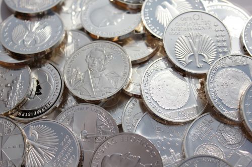 Sidabras, Monetos, Moneta, Finansai, Metalas, Pinigai, Valiuta, Euras, Augalas, 10 Eurų