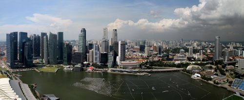Singapūras, Panorama, Dangoraižis, Įlanka, Architektūra, Pastatas, Šiuolaikiška, Finansinis