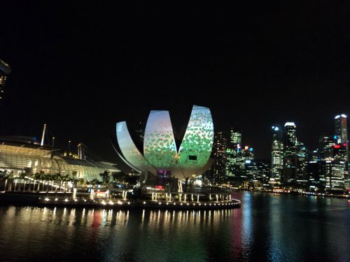 Singapūras,  Kelionė,  Architektūra,  Struktūra,  Pastatas,  Turizmo & Nbsp,  Vietoje,  Žalias,  Naktis,  Žibintai,  Singapūras