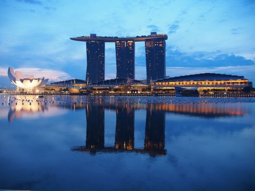 Singapūras, Marina, Įlanka, Panorama, Kazino