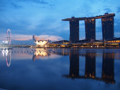 Singapūras, Marina, Singapūras Lėktuvas, Marina Bay Smėliai, Kazino, Panorama