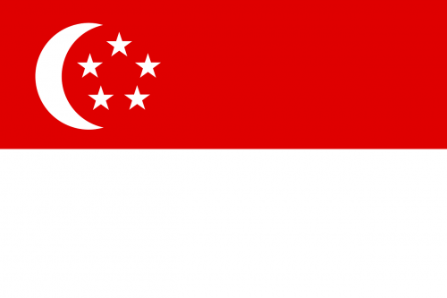 Singapūras, Vėliava, Asija, Nacionalinis, Simbolis, Šalis, Singapūre, Tauta, Raudona, Nemokama Vektorinė Grafika