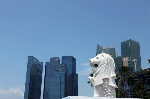 Singapūras,  Jūra & Nbsp,  Liūtas,  Panorama,  Singapūro Jūrų Liūtas Ir Panorama