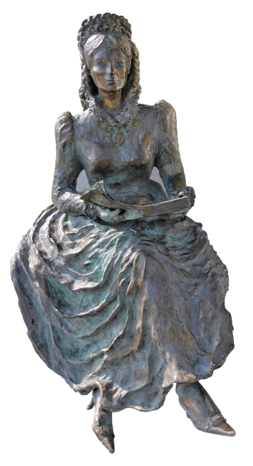 Sissi, Imperatorė, Empress Sissi, Bronzos Statula, Moterų Figūra, Gražus, Izoliuotas