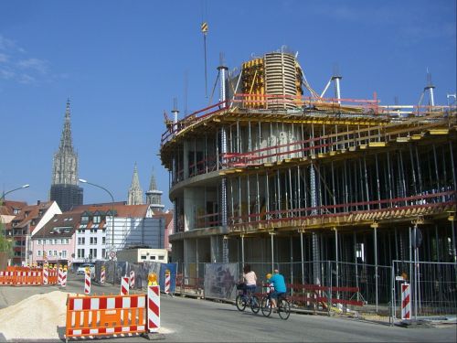 Svetainė, Statybos Darbai, Pastoliai, Münster Views, Ulm, Nauja Ulma